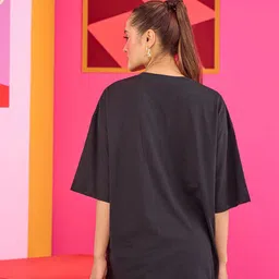 THE CLOTHING FACTORY Emily in Paris Drop-Shoulder Sleeves Cotton Oversized T-shirt image 4