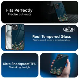 QRIOH Floral Printed iPhone 15 Pro Max Back Case Mobile Accessories image 5