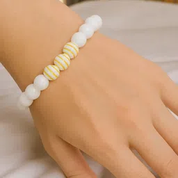 AccessHer Unisex Artificial Beaded Elasticated Bracelet image 2