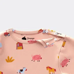 Orange Sugar Infants Pack Of 2 Printed Cotton Bodysuits image 3