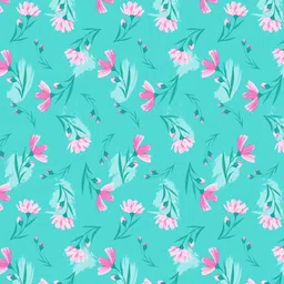 Dreamscape Sea Green & Pink Printed 140 TC Cotton King Bedsheet with 2 Pillow Covers image 4