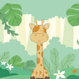 EverHOME Green & Beige Conversational 160 TC Flat Cotton Single Bedsheet & Pillow Cover image 4