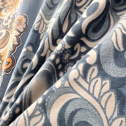 JC HOME Blue & White Ethnic Motifs Cotton King Bedsheet with 2 Pillow Covers image 4