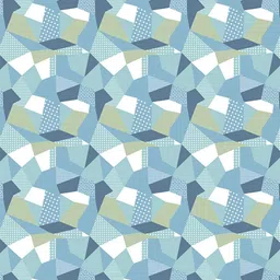 PETAL HOME Blue & Green Geometric 300 TC Cotton Single Bedsheet with 1 Pillow Covers image 2