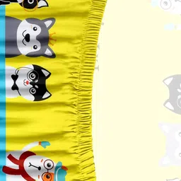 Yellow Abstract Polyester 73x57 Inches 2 Seater Sofa Cover by Cortina image 3