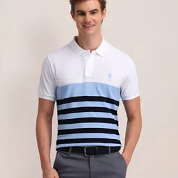 U.S. Polo Assn. Men Striped Polo Collar Cotton Slim Fit T-shirt-picture-16