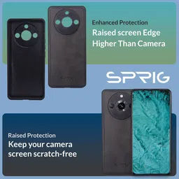SPRIG Realme 11 Pro Matte PU Leather Back Cover image 2