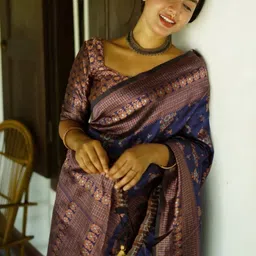 Moda Rapido Ethnic Motifs Zari Art Silk Handloom Banarasi Saree image 2