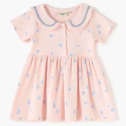 Juniors by Babyshop Girls Conversational Print Peter Pan Collar A-Line Knee Length Dress-picture-53