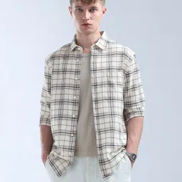 Flying Machine Men Classic Opaque Checked Casual Shirt-picture-15
