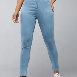 DOLCE CRUDO Women Skinny Fit High-Rise Highly Distressed Heavy Fade Stretchable Jeans-picture-22