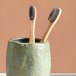 Nestasia Green & Black 2 Pieces Textured Ceramic Contemporary Matte Soap Dispenser image 3