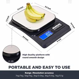 Qozent Electronic Digital 1Gram-10 Kg Weight Scale LCD Kitchen Weight Scale Machine for measuring Kitchen/Shop fruits,shop goods,Food,Vegetable,vajan,kata,weight machine,computer electronic vajan kata Weighing Scale for grocery,kata,taraju,shop,computer kata,tarazu,jewellery,sabzi, Weighing Scale image 2