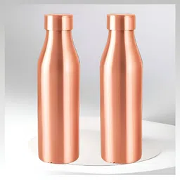 ANARO Copper-Toned 2 Pieces Copper Water Bottle With Screw Cap-image-15