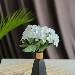 satyam kraft Artificial Hydrangea Flowers for Home Decoration and Craft (Light Blue, Pack of 2). Blue Hydrangea Artificial Flower image 4