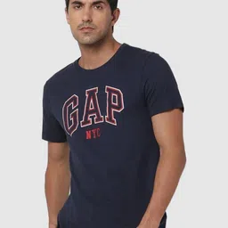 GAP Brand Logo Typography Crew Neck Pure Cotton Short Sleeves T-shirt-picture-13