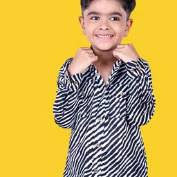 Tura Turi Boys Opaque Striped Casual Shirt image 1