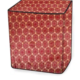 The Furnishing Tree Washing Machine Cover Frieze Pattern Maroon Compatible for Whirlpool 7Kg Semi-A image 3