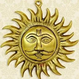 ASTRO-D Gold-Toned Face Of The Sun God Showpiece Wall Hanging-image-96