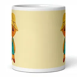 Mr UVD White Graphic Printed Matte Ceramic Mug-350ml image 2