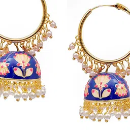 APUNKA D FASHION Gold-Plated Artificial Beaded Dome Shaped Jhumkas image 3