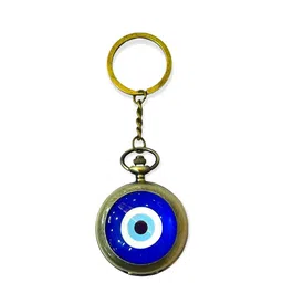 AUGEN Textured Premium Pocket Watch Design Evil Eye Retro Vintage Key Chain-picture-22