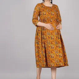 TANISHA Floral Print Maternity Fit & Flare Dress-picture-3