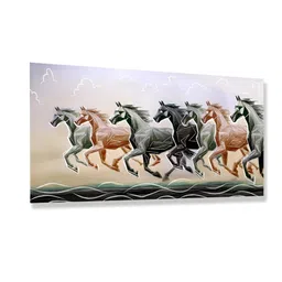 nestroots Brown & Black Radiance of seven Care Canvas Birds and Animals Wall Painting image 4