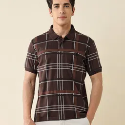 U.S. Polo Assn. Men Checked Polo Collar Cotton Slim Fit T-shirt-picture-10