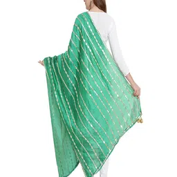 Karthav Fashion Greometric Gotta Patti Dupatta image 3