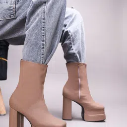 TRYME Women Block-Heeled Slouchy Boots-picture-55