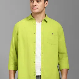 Louis Philippe Jeans Men Spread Collar Solid Cotton Casual Shirt-picture-38