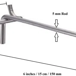 q1 beads 12 Pcs 6" Pegboard Panel Hooks Peg Display Hooks for 1” Spaced Pegboard Hook 1 image 2