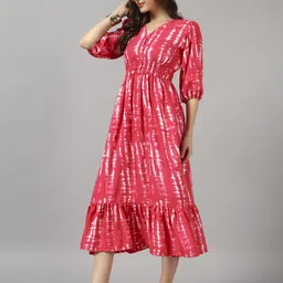 raiyani fashion Printed Crepe Stitched Anarkali Gown image 3