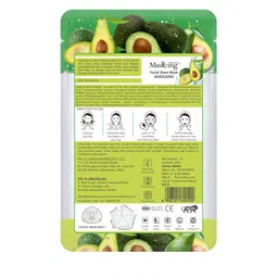 MasKing Pack Of 4 Women Beauty Avocado Facial Sheet Mask And Peel - 20 ml Each image 4