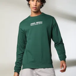 dnmx Men Typographic Print Regular Fit Crew-Neck Sweatshirt image 4