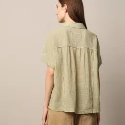 only Women Striped Oversized Shirt image 4
