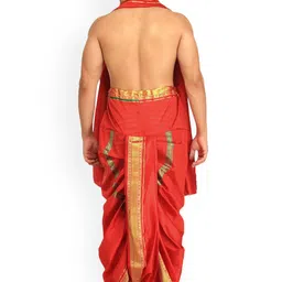Exotic India Woven Design Art Silk Ready to Wear Dhoti Pant & Veshti image 3