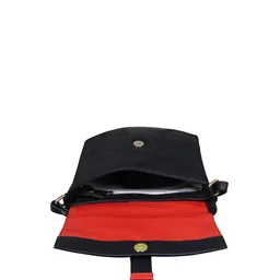 CALFNERO Men Black Messenger Bag image 4