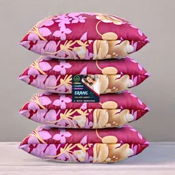 eranc Premium Soft Cotton Solid Sleeping Pillow Pack of 4 image 1