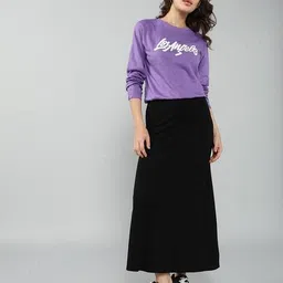 Shein Casual Chest Typographic Print Peasant Sleeve Full-length T-shirt image 4