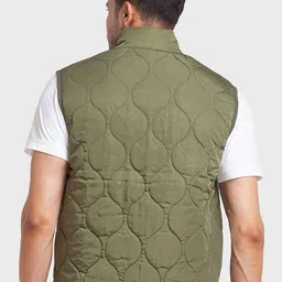 ColorPlus Men Green & Orange Puffer Jacket image 4