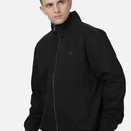 t-base Men Black Reversible Bomber Jacket image 4