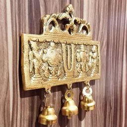 vihaanart Balaji idol Sanku Chakra Namam with Hanuman ji Statue Door,Wall Hanging Decorative Showpiece - 16 cm image 2