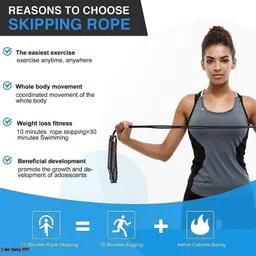 best-quality-hub jump Rope for Men Women Weight Loss Sports Exercise Workout Rope Freestyle Skipping Rope image 3