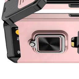 Luxury Kase LK177 Camera Slide Protection Ring Magnetic Kickstand iPhone 14 Plus Back Case image 2