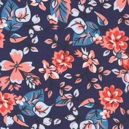 Peter England Men Blue & Peach-Coloured Printed Pocket Square image 2