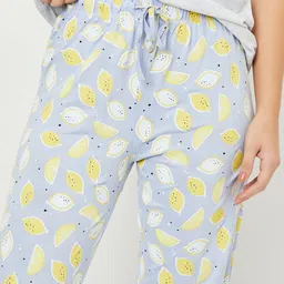 max Women Top & Pyjama Set Multicolor Printed image 2