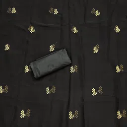 SHADOW & SAINING Ethnic Motifs Embroidered Silk Georgette Unstitched Dress Material image 3