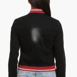 Campus Sutra Stand Collar Windcheater Cotton Denim Jacket image 2